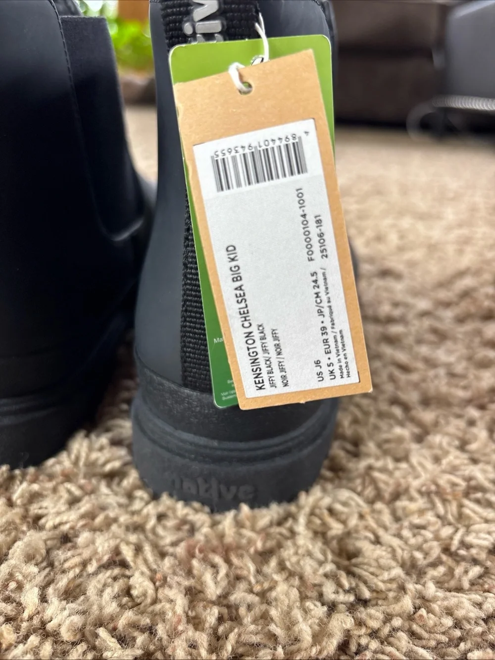 Native Kids Kensington Chelsea Unisex Booties for Youth Black 6 M